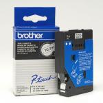 A close-up photograph of Brother label tapes in the TC291 model, featuring a sleek black font on a crisp white background. The neatly printed text creates a polished and professional appearance.