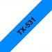Brother TX531 Black on Blue 12mm x 15m G