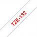 Brother 12mm Red/Clear Tape TZE132