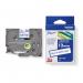 Brother TZE233 Blue on White 8M x 12mm Gloss Tape 14067J