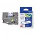 Brother TZE253 Blue on White 8M x 24mm Gloss Tape 14073J
