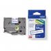 Brother TZE253 Blue on White 8M x 24mm Gloss Tape 14073J