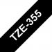 Brother TZE355 White on Black 8M x 24mm 