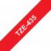 Brother TZE435 White on Red 8M x 12mm Gloss Tape 14089J