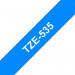 Brother TZE535 White on Blue 8M x 12mm Gloss Tape 14096J