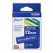 Brother TZE535 White on Blue 8M x 12mm Gloss Tape 14096J