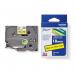 Brother TZE641 Black on Yellow 8M x 18mm Gloss Tape 14105J