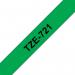 Brother TZE721 Black on Green 8M x 9mm Gloss Tape 14109J