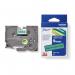 Brother TZE721 Black on Green 8M x 9mm Gloss Tape 14109J