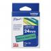 Brother TZE-751 Black on Green 8M x 24mm Gloss Tape 14113J