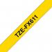 Brother TZEFX611 Black on Yellow 8M x 6mm Flexi Tape 14137J