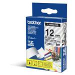 Brother TZEM31 Black on Clear 8M x 12mm Matt Tape 14145J