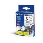 Brother TZE-S211 Black on White 8M x 6mm Strong Adhesive Tape 14168J