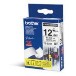 Brother TZES231 Black on White 8M x 12mm Strong Adhesive Tape 14170J