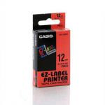 Casio XR-12RD Black on Red 12mm Tape 14424J