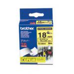 Brother TZES641 Black on Yellow 8M x 18mm Strong Adhesive Tape 14685J