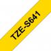 Brother TZES641 Black on Yellow 8M x 18mm Strong Adhesive Tape 14685J