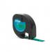 Dymo 91204 12mm x 4m Black On Green Plastic Tape 15510J