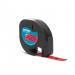 Dymo 91203 12mmx4m Black On Red Plastic Tape 15511J