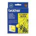 The picture shows a yellow Brother LC1000Y ink cartridge with the label Brother Ink Cartridges and the code 16714J. It has a sleek design and a shiny finish, indicating its high quality. The cartridge appears to be full and ready to use.