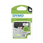 Dymo 16959 D1 12mm x 5.5m Black on White Polyester labels 16885J