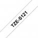 Brother TZES121 Black on Clear 8M x 9mm Strong adhesive Tape 17397J