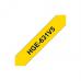 Brother HGE631V5 Black on Yellow 12mm 8M x 12mm High Grade Tape 5 pack 21238J