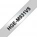 Brother HGEM931V5 Black on Matt Silver 8M x 12mm High Grade Tape 5 pack 21240J