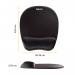 Fellowes 9112101 Crystal Gel Mousepad Wrist Support Black 21988J