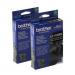 This picture shows a pair of Brother ink cartridges with the label LC1100 Twin Pack 23778J. The cartridges are rectangular in shape with black and colored ink inside. The packaging is white with the Brother logo and product information.