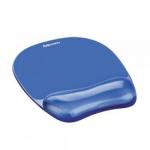 Fellowes 91141 Crystal Gel Mousepad Wrist Support Blue 24058J