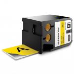 Dymo 1868775 XTL 54mm x 7m Roll All-Purpose Vinyl Black on Yellow 26570J