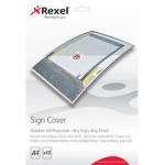 Rexel 2104248 Signmaker Outdoor UV Sign Covers A4 Pack of 10 27052J