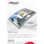 Rexel 2104251 Signmaker Standard Gloss Sign Covers A4 Pack of 10 27055J