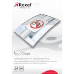 Rexel 2104253 Signmaker Hanging Sign Covers A4 Pack of 10 27057J