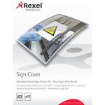 Rexel 2104254 Signmaker Standard Gloss Sign Covers A3 Pack of 10 27058J