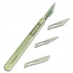 Swordfish Scalpel No.3 metal with 4 Blades Blister 27183J