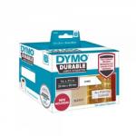 Dymo 2112285 LW Durable shelving label 25mm x 89mm Black on White 700 Labels 27495J
