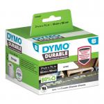 Dymo 1933087 LW Durable Large Shelving label 59mm x 190mm Black on White 27500J