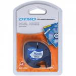 Dymo 91201 12mm x 4m Black On White Plastic Tape 27714J