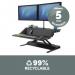 Fellowes 0007901 Lotus Sit Stand Workstation - Black 27877J