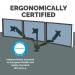Fellowes 8042601 Platinum Series Triple Monitor Arm 28261J