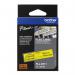 Brother FLE-6511 Die-cut Flexi Flag Label Black on Yellow 21 x 45mm 28557J