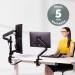 Fellowes 8043401 Platinum Series Dual Vertical Monitor Arm 28826J