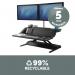 Fellowes 8081001 Lotus DX Sit-Stand Workstation - Black 28827J