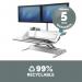 Fellowes 8081101 Lotus DX Sit-Stand Workstation - White 28828J