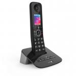 The picture shows a sleek, modern British Telecom cordless telephone. It features a single DECT call blocker and an answer machine. The telephone is the BT Premium model, with a stylish design and advanced communication features. The 28889J model is perfect for any home or office setting.