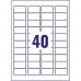 Avery L7654-25 Mini Multipurpose Labels 25 sheets - 40 Labels per Sheet 29159J