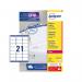 Avery L7160-100 Address Labels 100 sheets - 21 Labels per Sheet 29164J