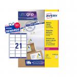 Avery L7160-100 Address Labels 100 sheets - 21 Labels per Sheet 29164J